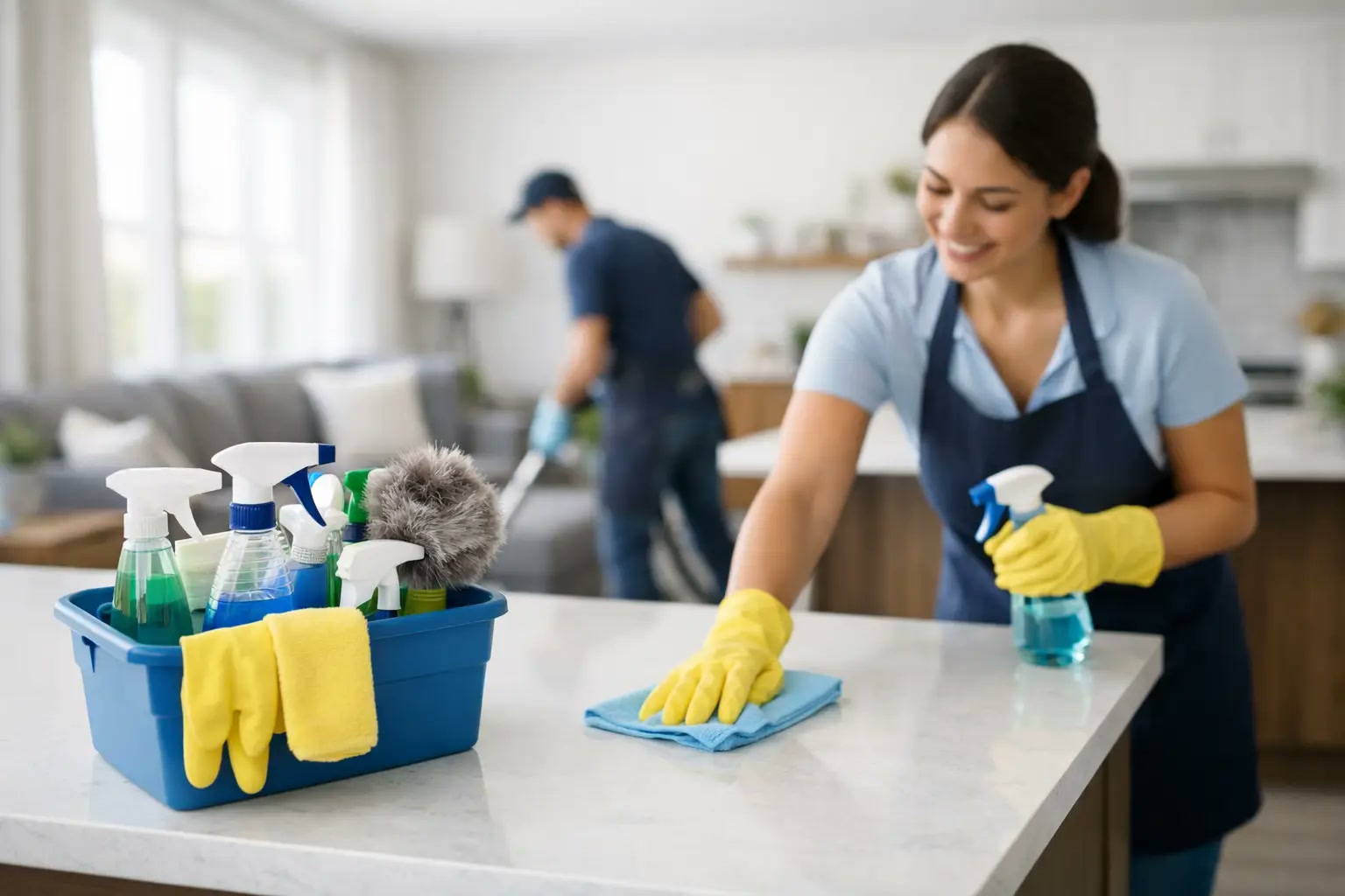 Residential house cleaning in Edmonton — bright tidy home interior